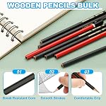 PATIKIL 12Pcs 2H Drawing Pencils for Sketching, Hexagonal Sketch Pencils for Drawing Writing Art Sketching Artists Beginners, Black