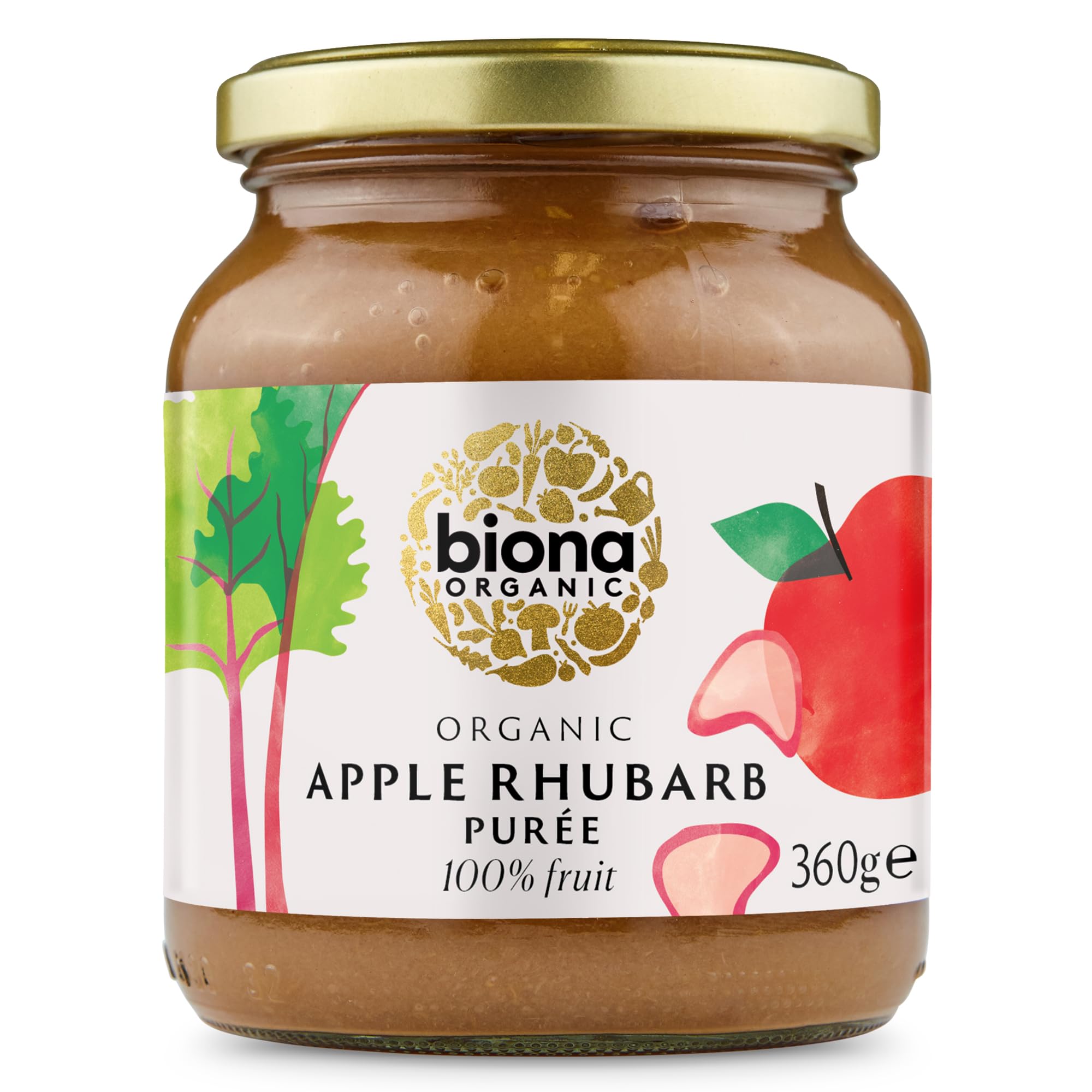 Biona Organic Apple and Rhubarb Puree 360 g