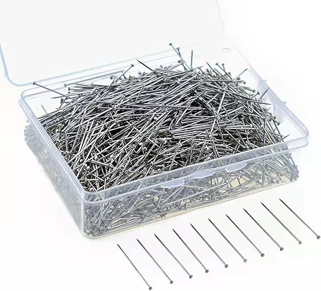 300 Pcs Flat Head Wire Headpins Needle with Box Jewellery Findings Metal Sewing Pins Quilting Pins Dress Making Pins for Beading DIY Craft Art Jewelry Finding Making Bracelet Decoration Accessories