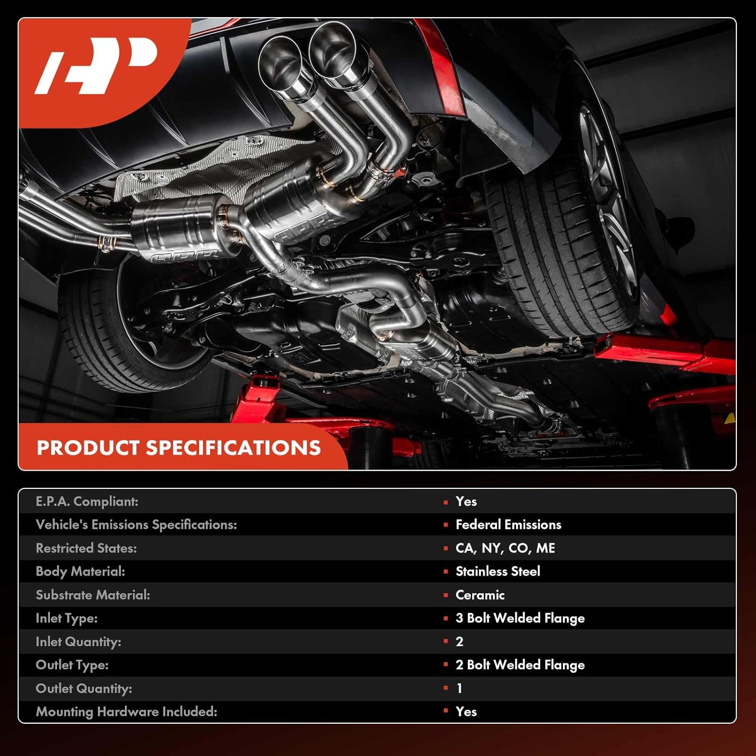 A-Premium Catalytic Converter with Gasket Kit Direct-Fit Compatible with Chevy Silverado 2500 3500 HD 2007-2010, Silverado 2500 HD 3500 Classic 2007 & GMC Sierra 2500 HD, 6.0L, E.P.A. Compliant