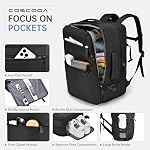 6x13x17 inch Personal Item Bag for Budget Flight in Canada,15x33x43 cm Travel Bag,Expandable Travel Backpack