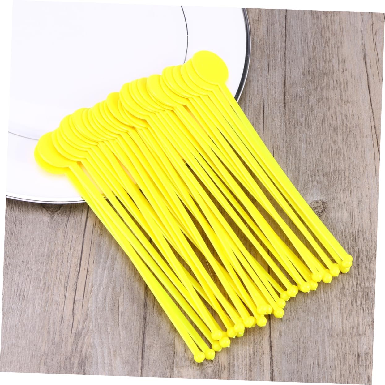80 Pcs Acrylic round Head Swizzle Sticks for Stirring Beverage