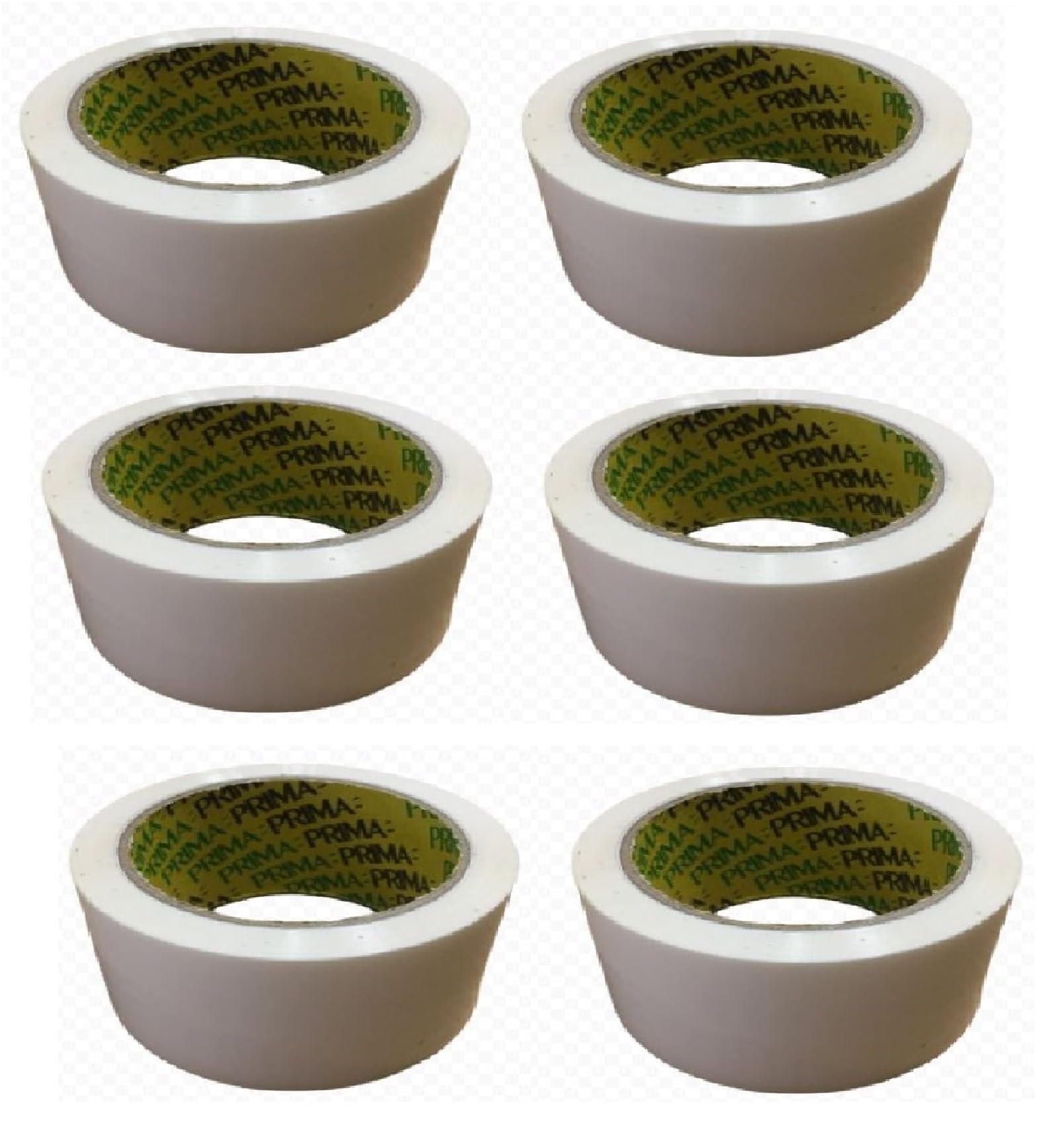 Prima Tape White 6 Rolls 48MM x 66M Packaging Tape for Parcels and Boxes Heavy Duty Packing Strong, Secure and Sticky Seal your Boxes