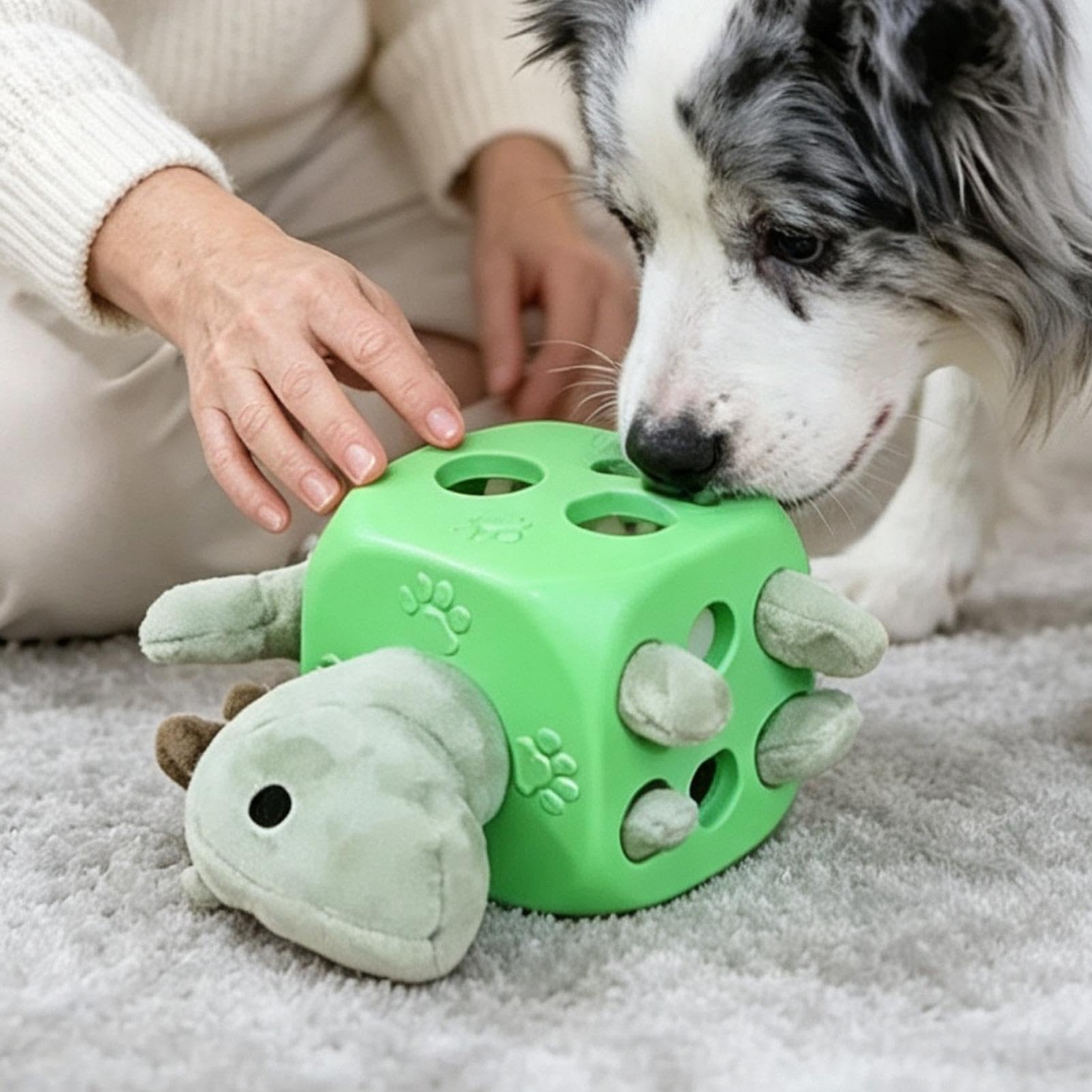 Peluche masticable para perros Peluche Dinosaurio Compañero Interactivo De