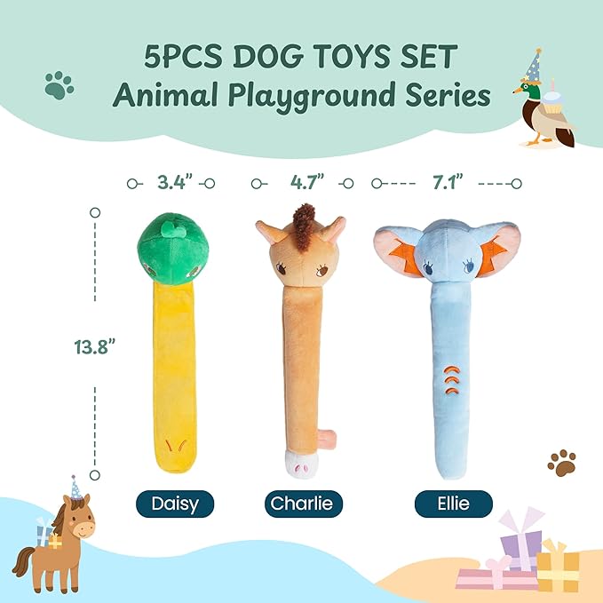 Juguetes para Perros Nocciola Squeak 3pcs, Mordibles Sonoros miniatura 7