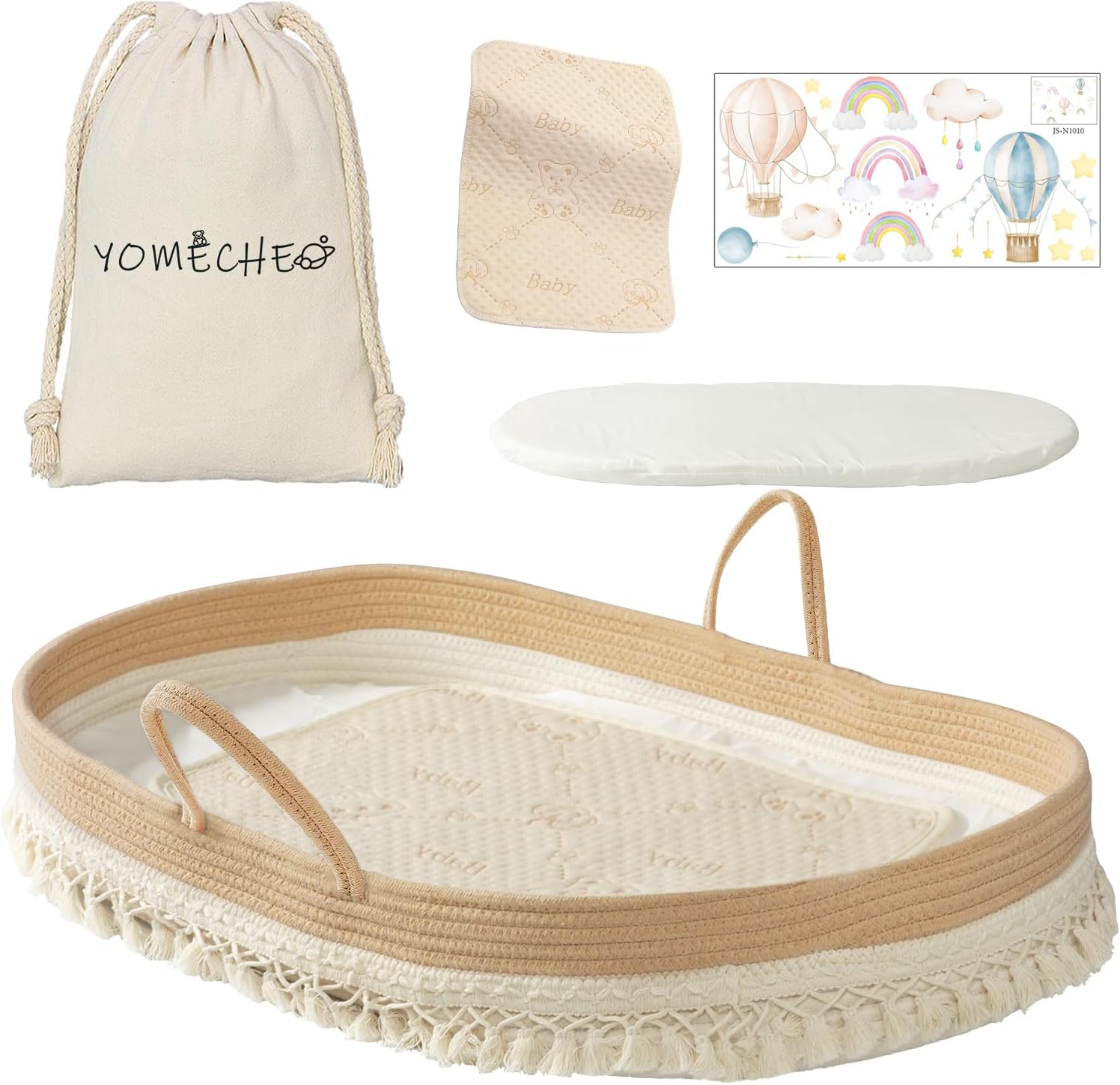 Toci Mom Baby Changing Basket with Travel Bag, Foam Changing pad and Water