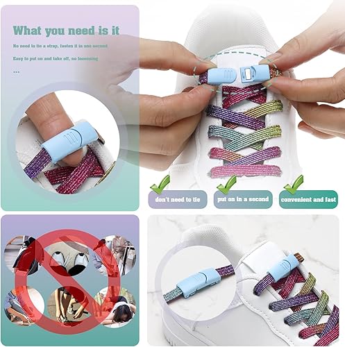 Miniatura 3 de Cierre magnético de liberación rápida con hebilla sin ataduras, se adapta a tenis, zapatos de lona, botas