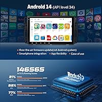 Vista 6 de Eonon GMX7A 4G+64G Android 14 Estéreo para automóvil compatible con GMC/Chevy/Buick Wireless CarPlay y Android Auto, radio de coche con pantalla