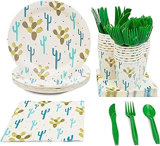 Anuncio Patrocinado - Suministros para fiestas de fiesta, platos de cactus, cubiertos de plástico, tazas de papel y servil...