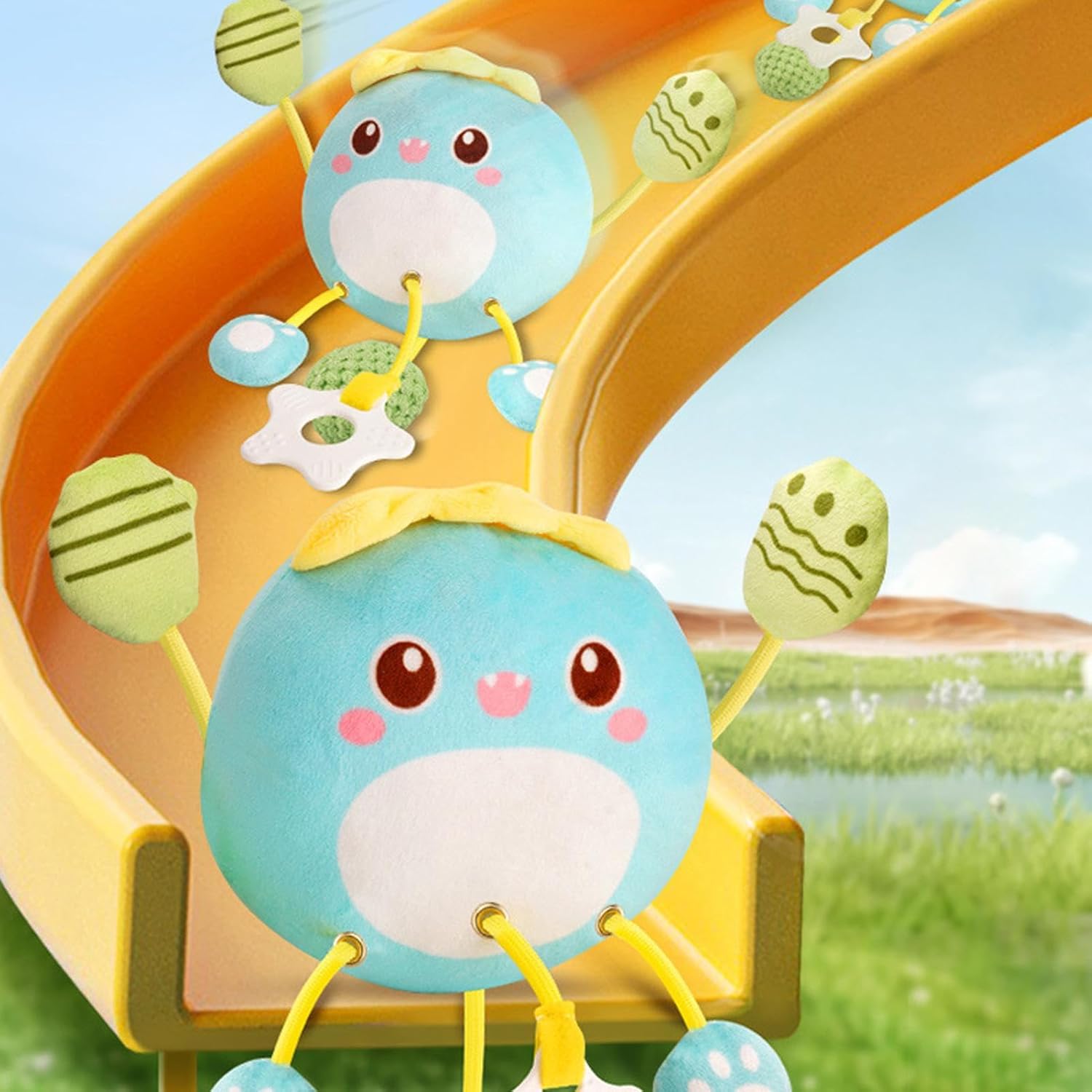 Toddller Activity Arch, Adjustable Teether Toy, Lightweight Cartoon Animal Arch with Sturdy Build, Crib Toy, Babys Activity Archs with Soft Design, Stroller Accessory for Bouncers Car Seat