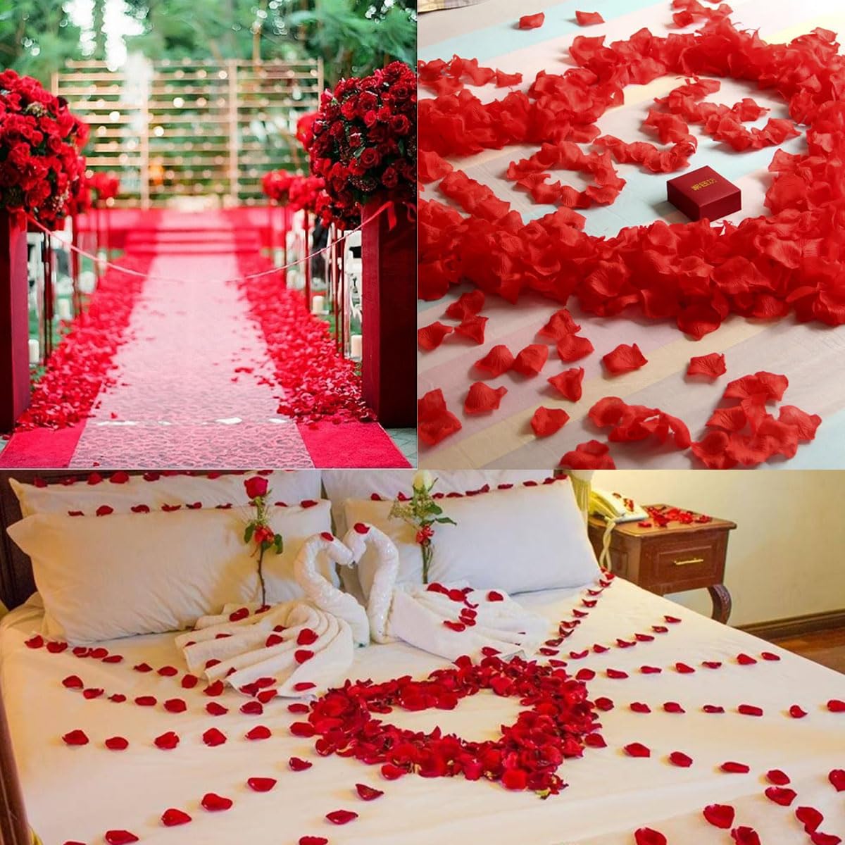3000 Pieces Dark Red Silk Rose Petals Artificial Flower Petals At ₹ 0 - View #5