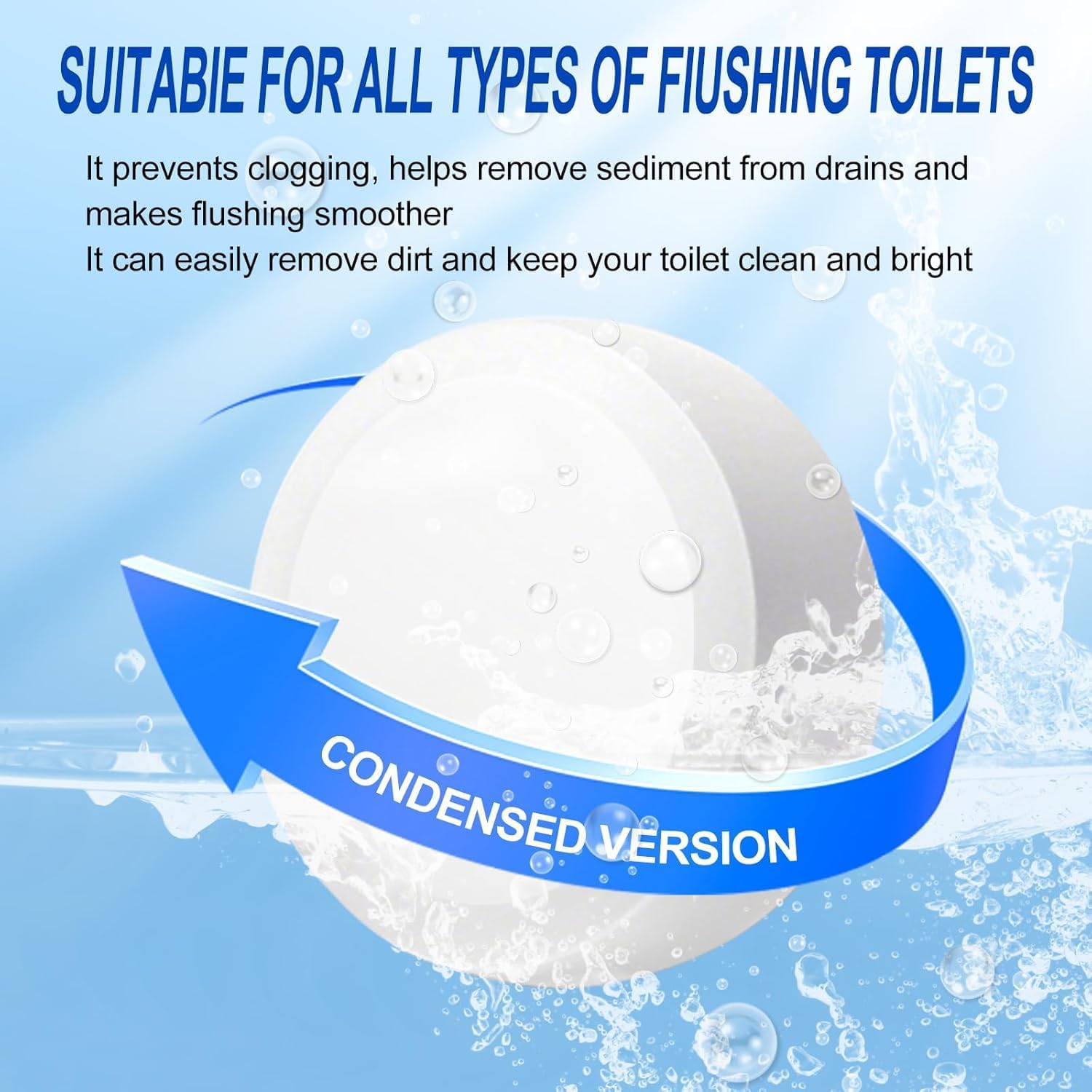 Automatic Toilet Bowl Cleaner Tablets, Bleach.Descale & Deodorize-Tank Drop-In Tablets for Stain&Limescale Removal, Fresh Scent, Septic-Safe, Compatible with effective to use Works with Toilets -good image 5