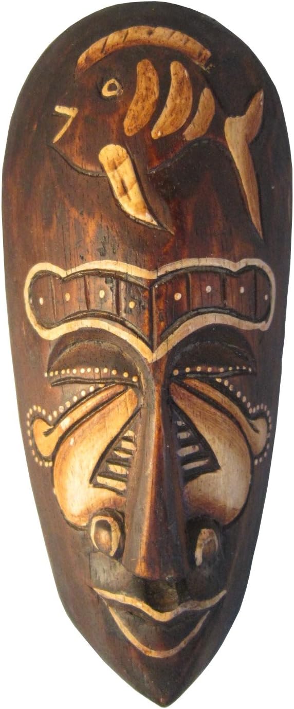 Belonging, Hand Carved 8 inch Wooden African Mask
