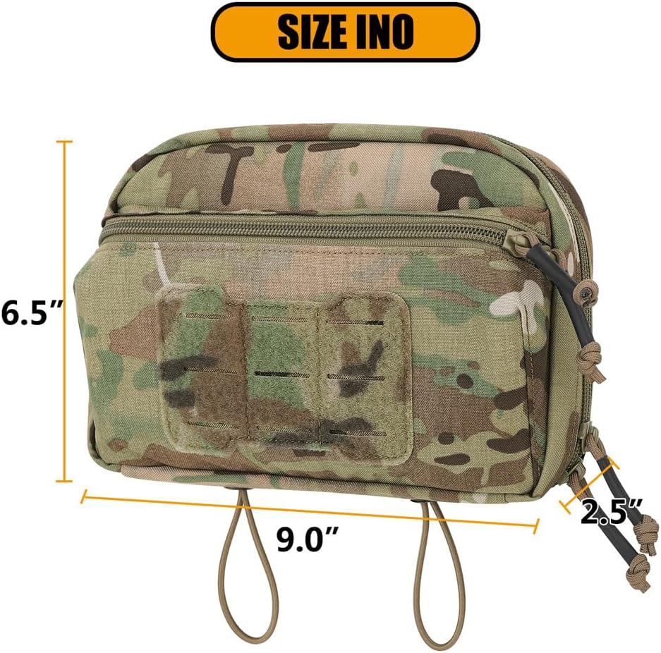 KRYDEX Tactical Admin Pouch with Molle GP Pouch Modular Pouch Utility Fanny Pack for Vest and Chest Rig