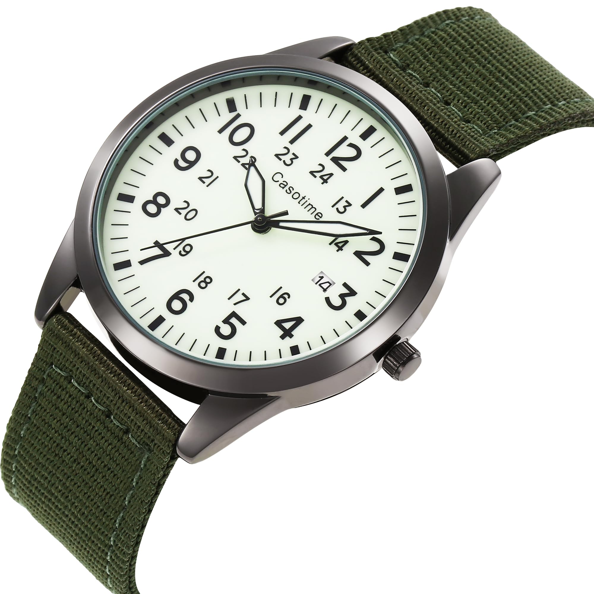 Tactical Military Watch for Men - Field-Tested Analog Quartz with Luminous Dial, 30M Water Resistant Nylon Band & Second Hand | Unisex Army Sport Wristwatch