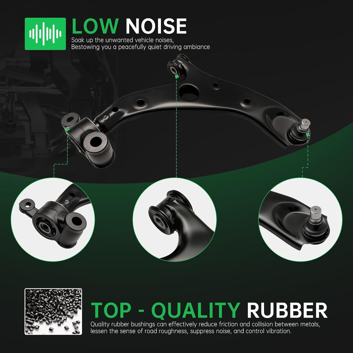 AUQDD 2Pc Suspension Front Lower Control Arm and Ball Joint Assembly Fit for 2014-2018 Ma-zda 3, 14-18 Ma-zda3 Sport (OE # K623508 K623509 521-205 521-206 B45A34350E B45A34300E B60S34350B B60S34300D)