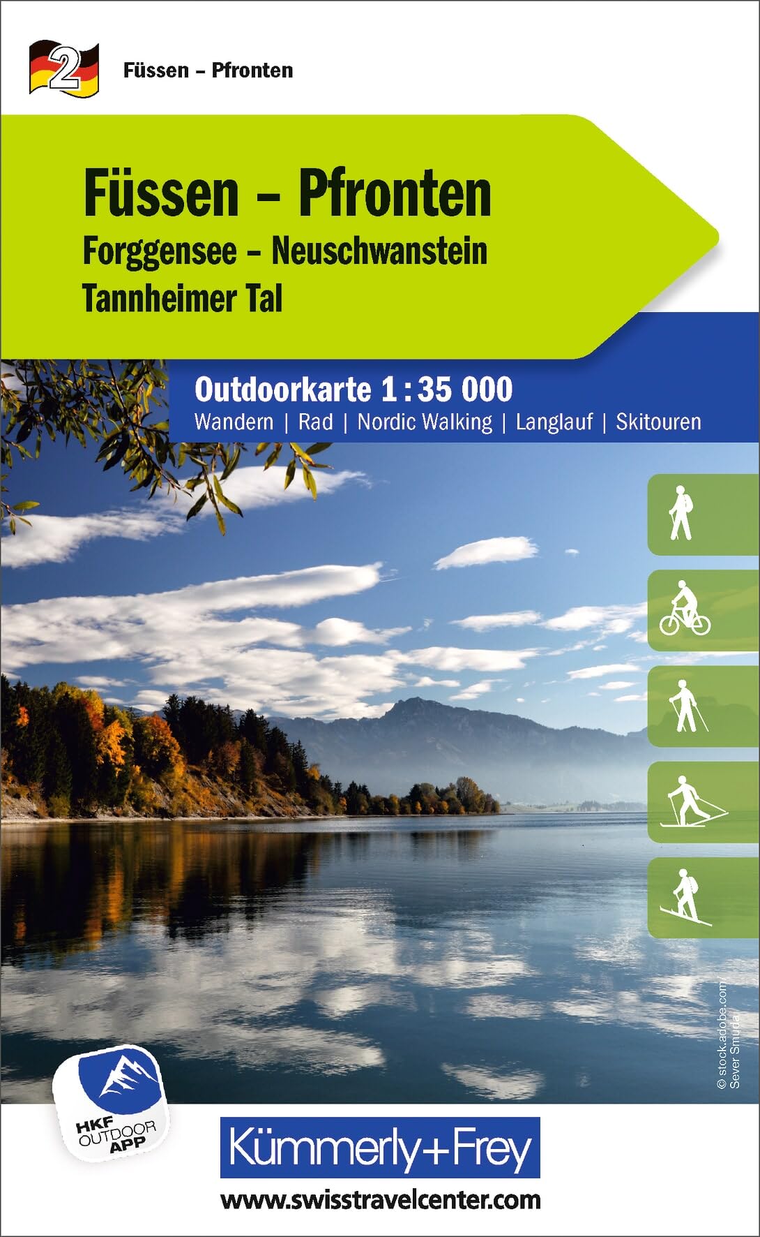 Füssen / Pfronten (2): Mit Forggensee, Neuschwanstein und Tannheimer Tal. Touren für Wanderer, Biker und mehr! Free Download (Outdoor maps Germany)