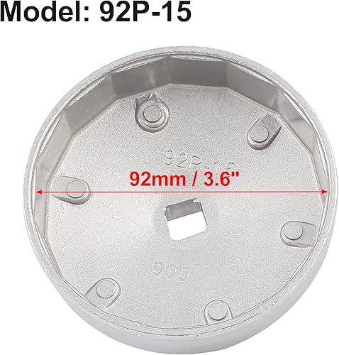 Miniatura 2 de uxcell 3.622 in Dia 15 Flautas Filtro de aceite Socket Cap Llave Removedor para Coche