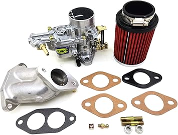 1968-1974 Weber 34 ICT Carburetors رقم الجزء 15290.035 فولكس واجن بيتل 1600 T1 مع مآخذ ربط الوقود مرشح 1.6L 1584CC 97Cu. في H4 GAS مطرزة بشكل طبيعي