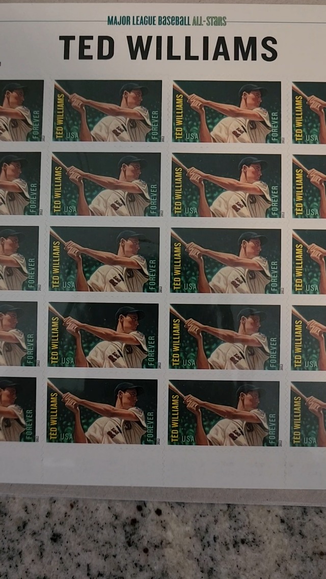 テッド・ウィリアム　フットNO．812760 4694 - 2012 First-Class Forever Stamp - Major League
