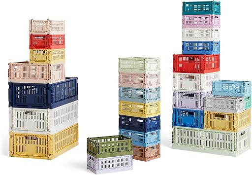 HAY Colour Crate S Transport Box Recycled Polypropylene Dark Mint