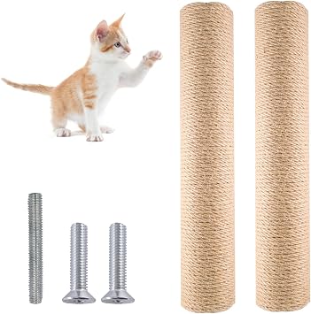 2pcs Cat Scratching Post Sisal Scratch Pole for Cat Trees Climbing Frame Replaceable Cat Scratcher Cat Toys Healthy Scratching Furniture Cat Supplies for Indoor Cat Kittens Activity 15 inch 2pcs Cat Scratching Post Sisal Scratch Pole for Cat Trees Climbing Frame Replaceable Cat Scratcher Cat Toys Healthy Scratching Furniture Cat Supplies for Indoor Cat Kittens Activity 15 inch