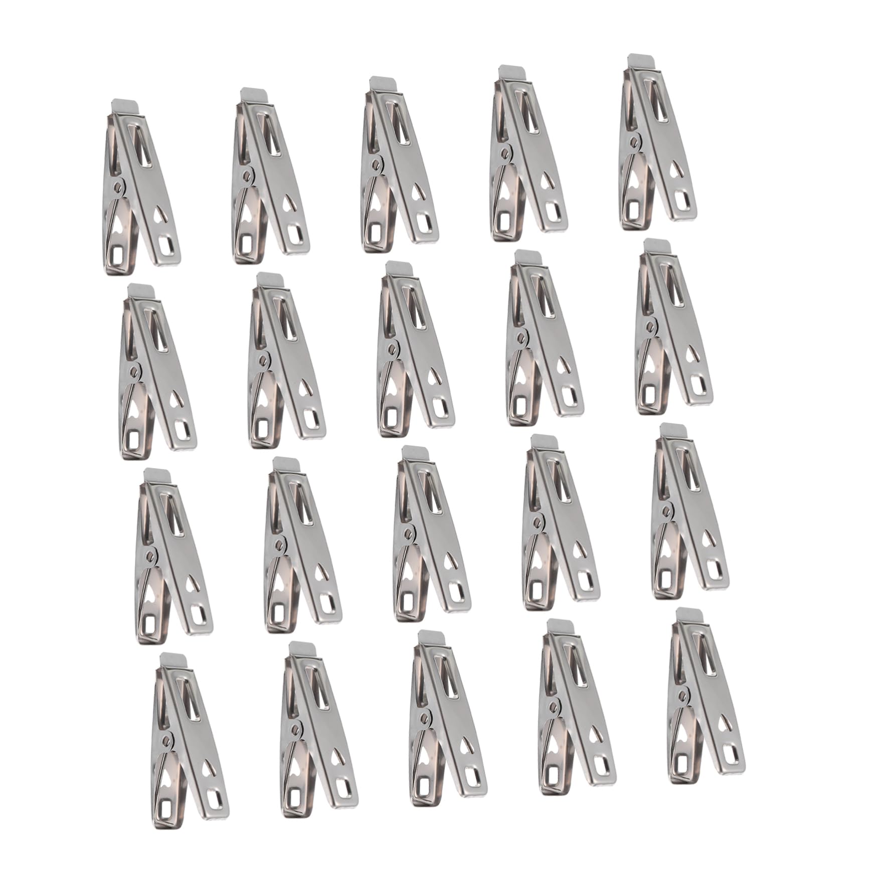 PRETYZOOM 60pezzi Clip Per Asciugatura Impermeabili Acciaio Inossidabile Mollette Resistente Per Piumoni e Biancheria Antivento e Multifunzionali Per Casa e Giardino