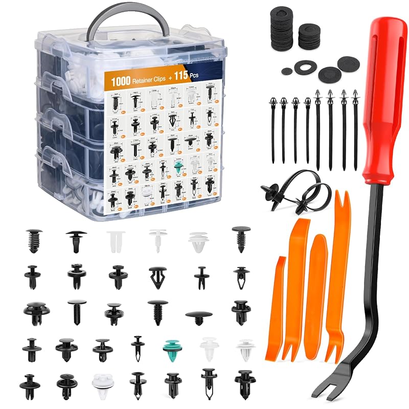 Kit de presilhas automotivas de pressão GOOACC com removedores – 1115 peças