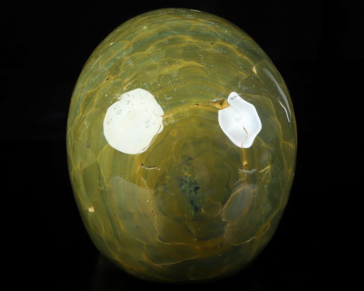Skullis 5.0" Ocean Jasper Crystal Skull, Hand Carved Gemstone Fine Art Sculpture, Reiki Healing Stone Statue.3291.