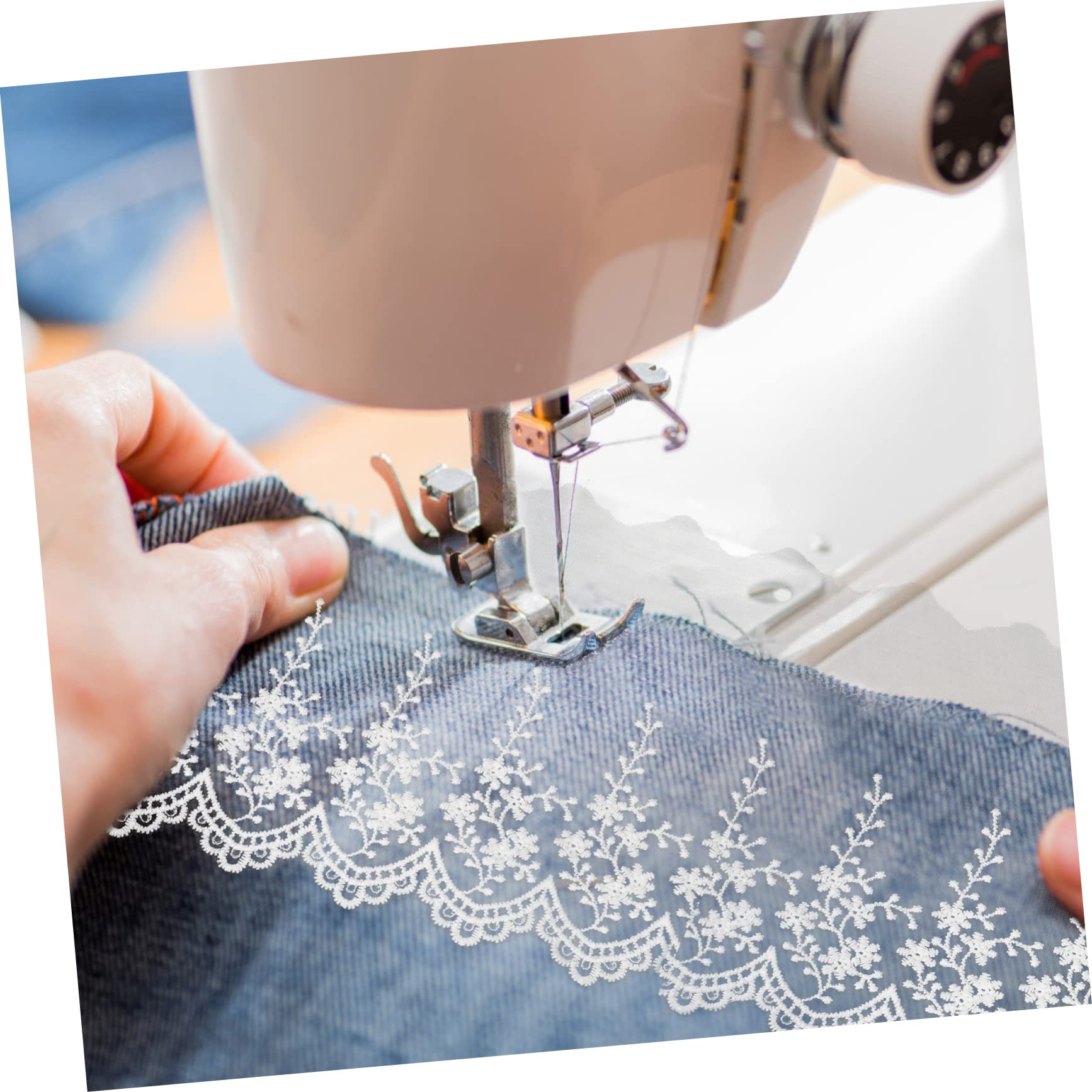 TEHAUX 2piezas Ribete De Encaje De Lechosa Para Manualidades Yardas De Pasamanería Decorativa Para Ropa Bodas y Proyectos De Costura