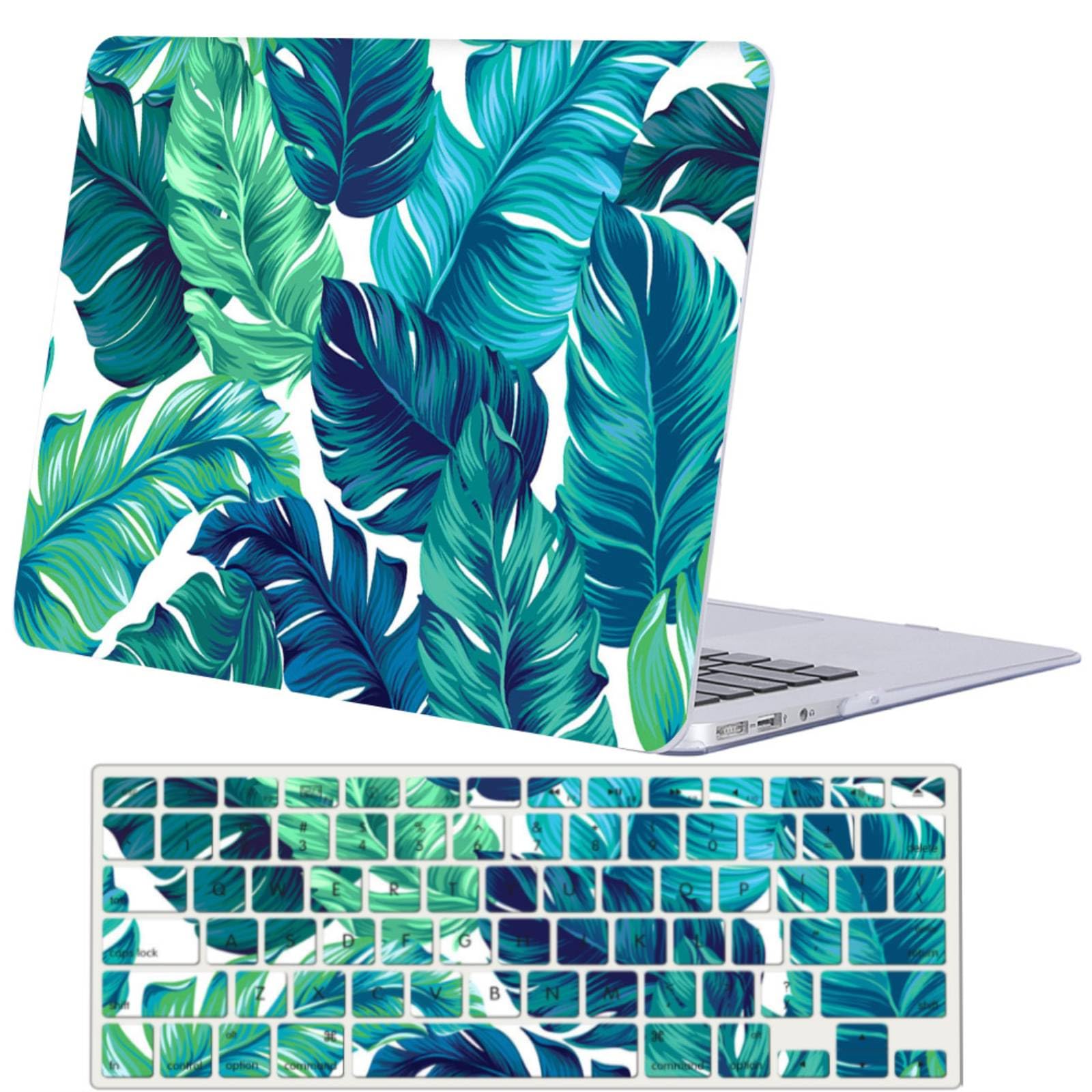 Funda MacBook Pro 13 pulgadas 2012 protector A1278 teclado hojas azul 8