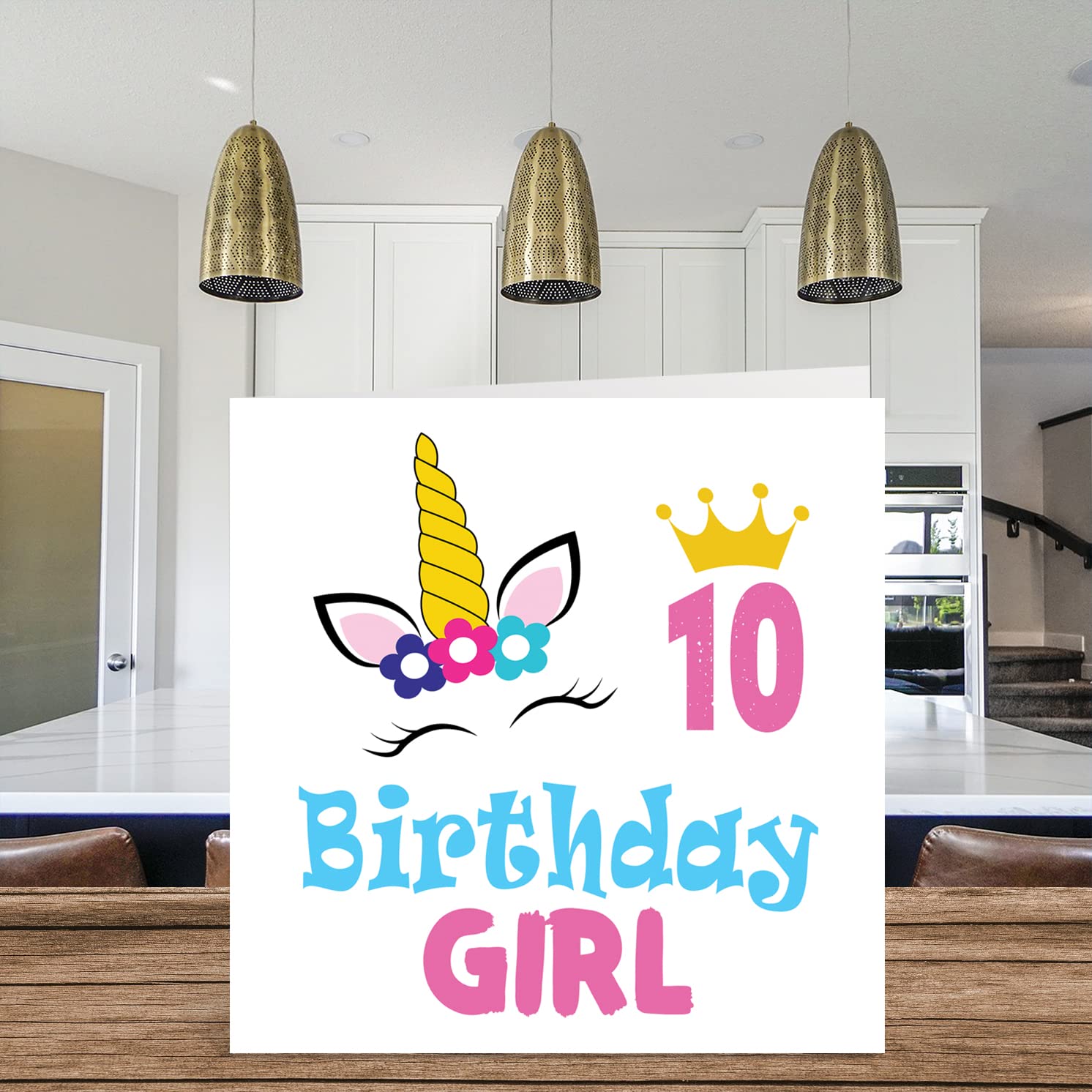 Carte D'anniversaire 10 Ans Pour Fille - Carte D'anniversaire Licorne