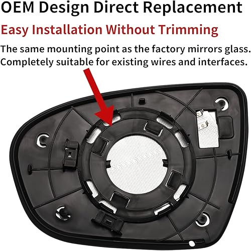 Miniatura 3 de Espejo lateral del pasajero de repuesto para Kia Optima 2011 2012 2013 2014 2015  Espejo lateral derecho, espejo retrovisor de vidrio con
