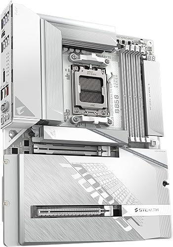 GIGABYTE B850 AORUS Stealth Ice Carte mère AMD AM5, ATX, DDR5, 4X M.2, PCIe 5.0, USB-C, WIFI7, 5GbE LAN, EZ-Loquet, - 3
