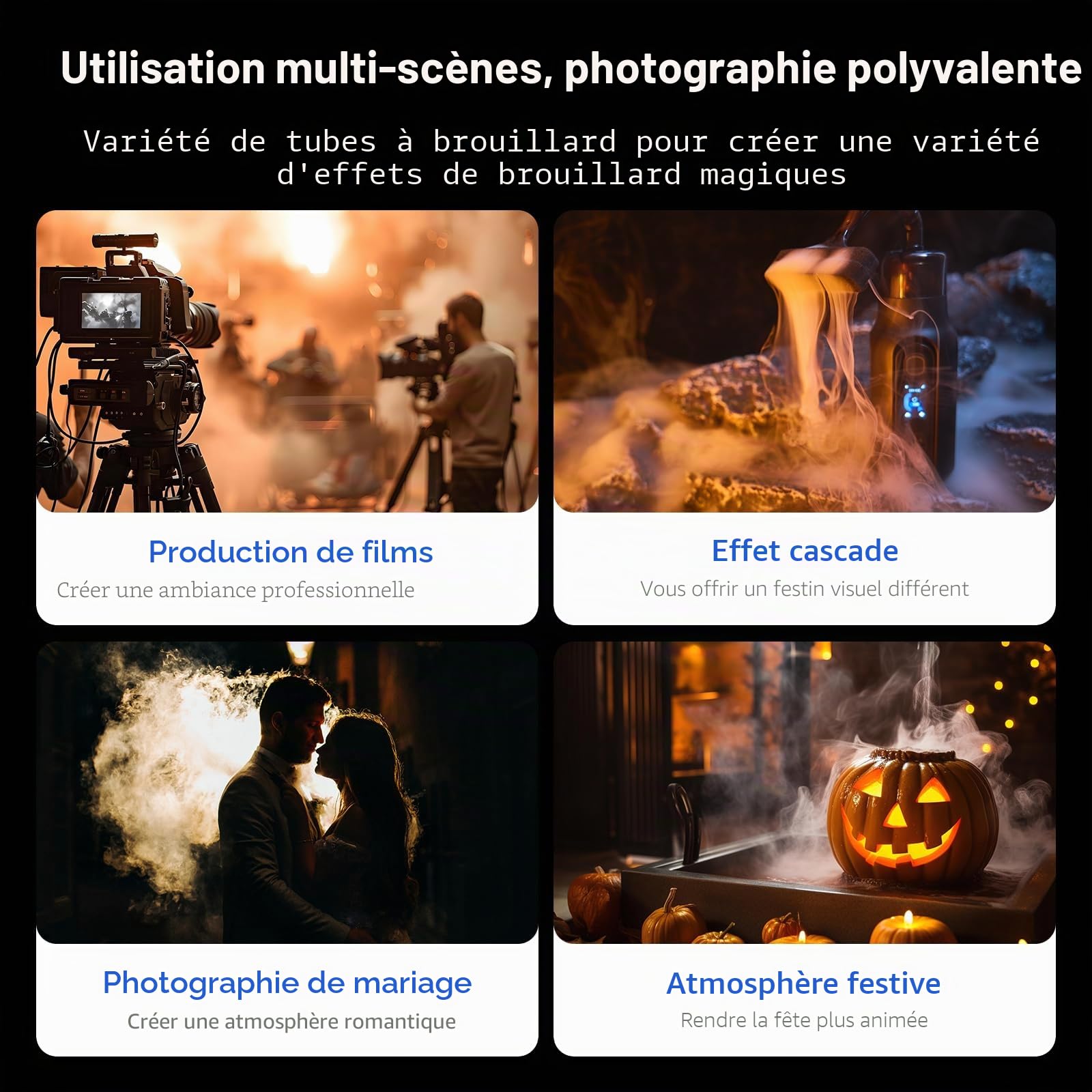 TELESIN° C40 Machine à Fumée Portable, 40W Machine à Brouillard Portable, Mini Machine à Fumée avec Télécommande pour la Photographie, événements en plein air,Parties,Effets de scène,Halloween,Mariag | Mini Fogger à Main pour Photographie, Événements en p