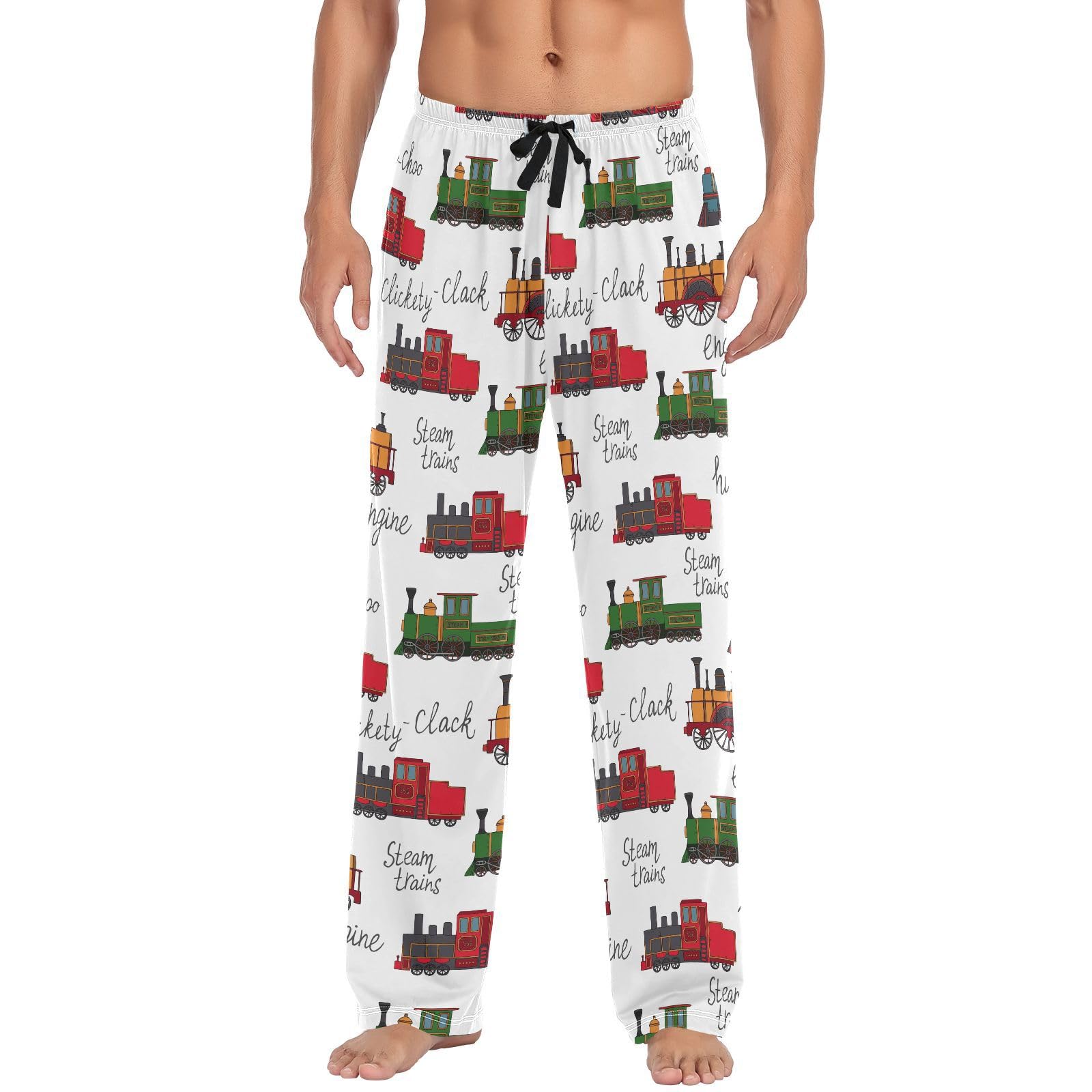 Kwqdozf Men's Multi- Trains Pajama Pants For Pjs Bottoms Sleepwear Lounge Pants With Pockets
