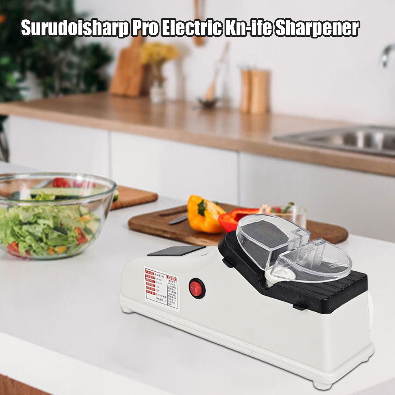 Surudoisharp Pro Electric Knife Skining, Darferante De Cuchillo Eléctrico Prosharpen, Afilador De Cuchillo Multifuncional Con Cubierta Protectora, Afinador De Cortadores Eléctricos