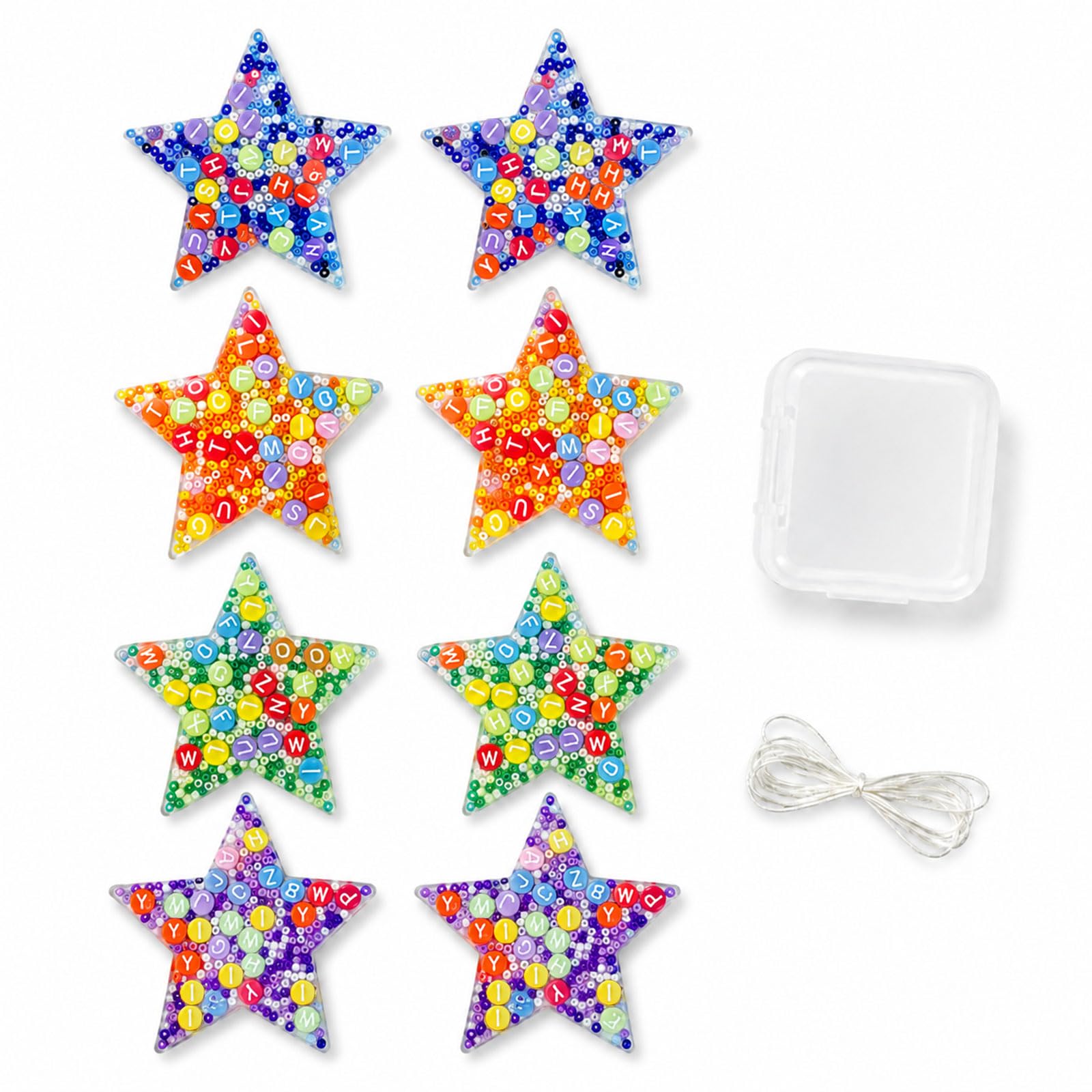 Sukizifa Picky Pad, 8 Colourful Star Sensory Pads with Storage Box