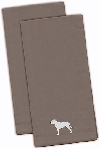 Caroline's Treasures BB3467GYTWE Dogo Argentino - Juego de 2 toallas bordadas, color gris, 19 x 25 pulgadas, multicolor