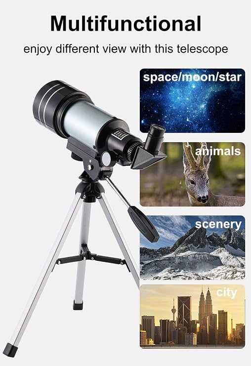 Telescope for Kids & Beginner Astronomers - 70mm Aperture Astronomical Refractor Telescope for Adults - Multi-Coated High Transmission Coatings with Mount Tripod Phone Adapter