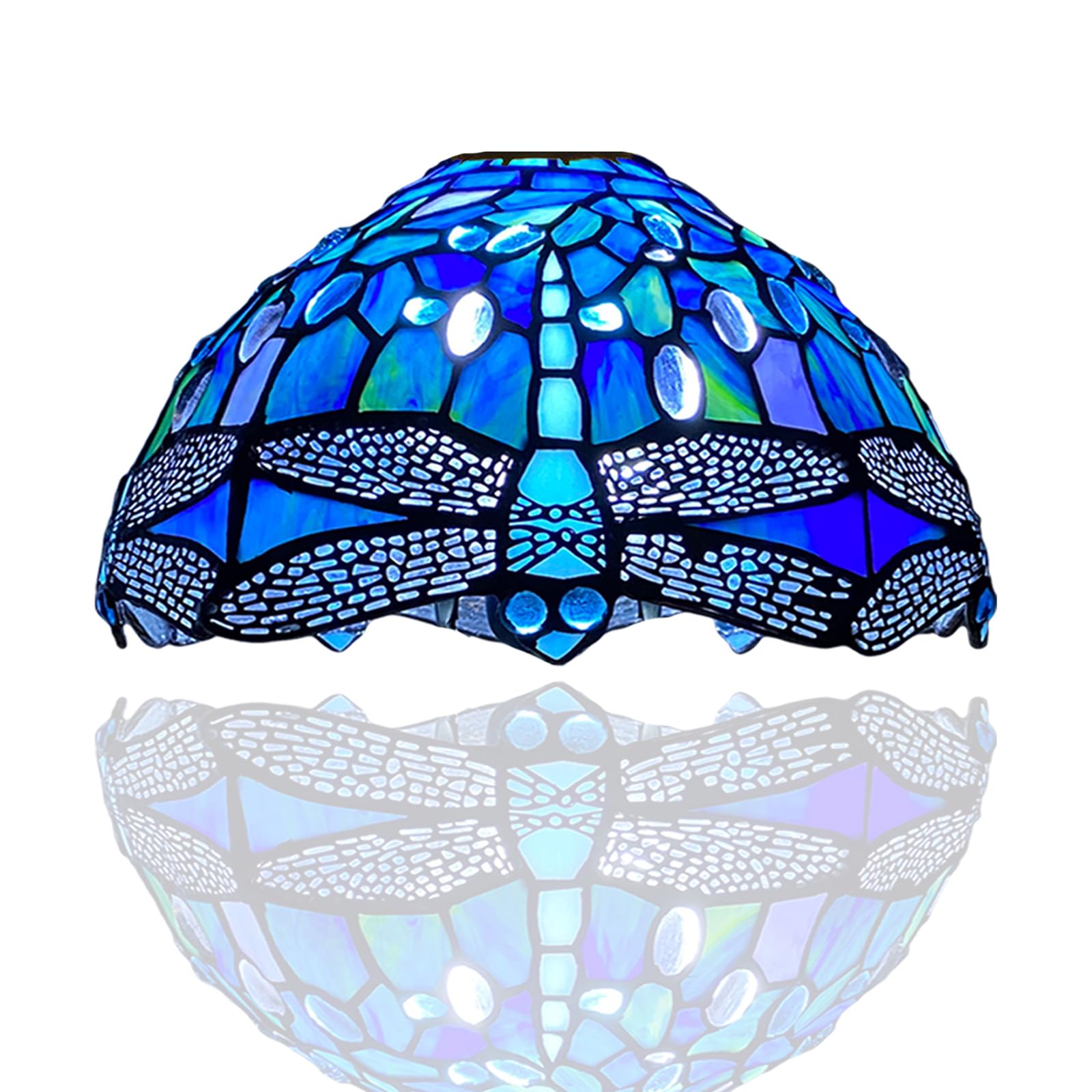 Auroh 1007 10 Inch Tiffany Lampshades Antique Style Handcrafted Stained Glass Shade Only (1007)
