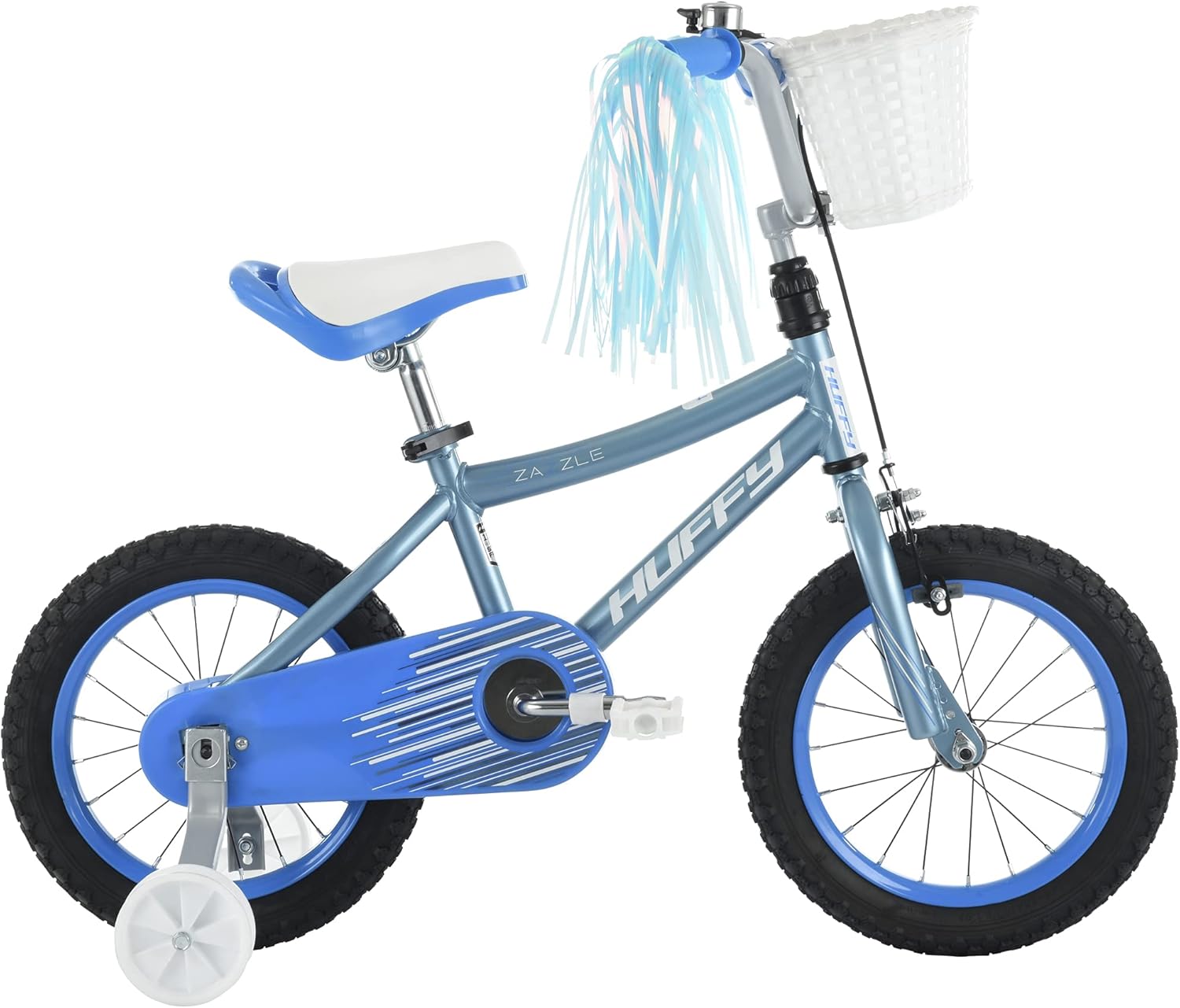 Huffy Zazzle Girl's Bike for Kids with Training Wheels, Streamers, and Basket