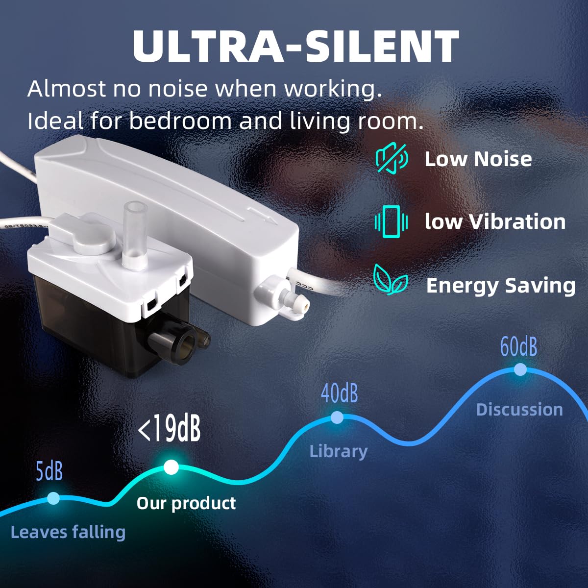 Mini pompa condensa HVAC divisa, 115 V/230 V con interruttore di sicurezza automatico, rimozione condensa CA per sistema di condizionatore d'aria, fornace, deumidificatore, macchina per ghiaccio