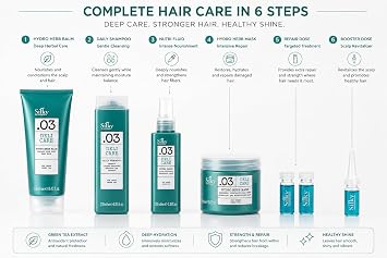 .03 Deli Hair Care Set for All Hairs - 4-In-1 Kit with Hair Growth Oil | Hydrating Hair Balm & Shampoo for Stronger Strands - Hair Serum Boosts Shine & Smoothness After Every Wash