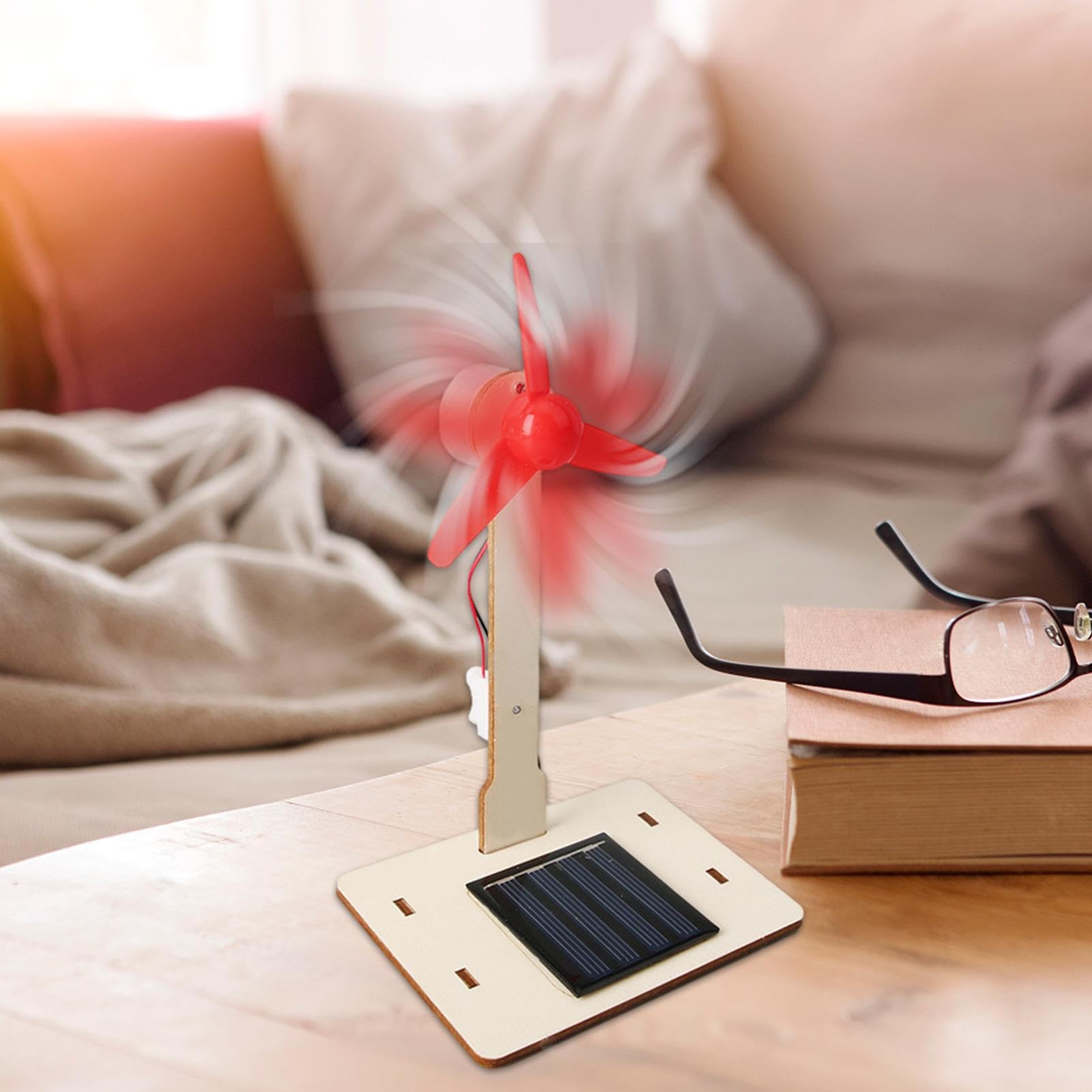 Wiatrak zasilany energią słoneczną | DIY turbina wiatrowa zasilana energią słoneczną, zabawki solarne edukacja zabawna zabawka prezent do dekoracji wnętrz ozdoba ogrodowa