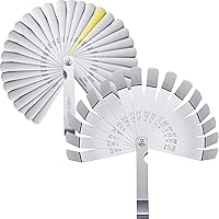 Vista 1 de 2 piezas de calibrador de acero doble marca métrica e imperial herramienta de medición de huecos (32 cuchillas, 16 hojas)