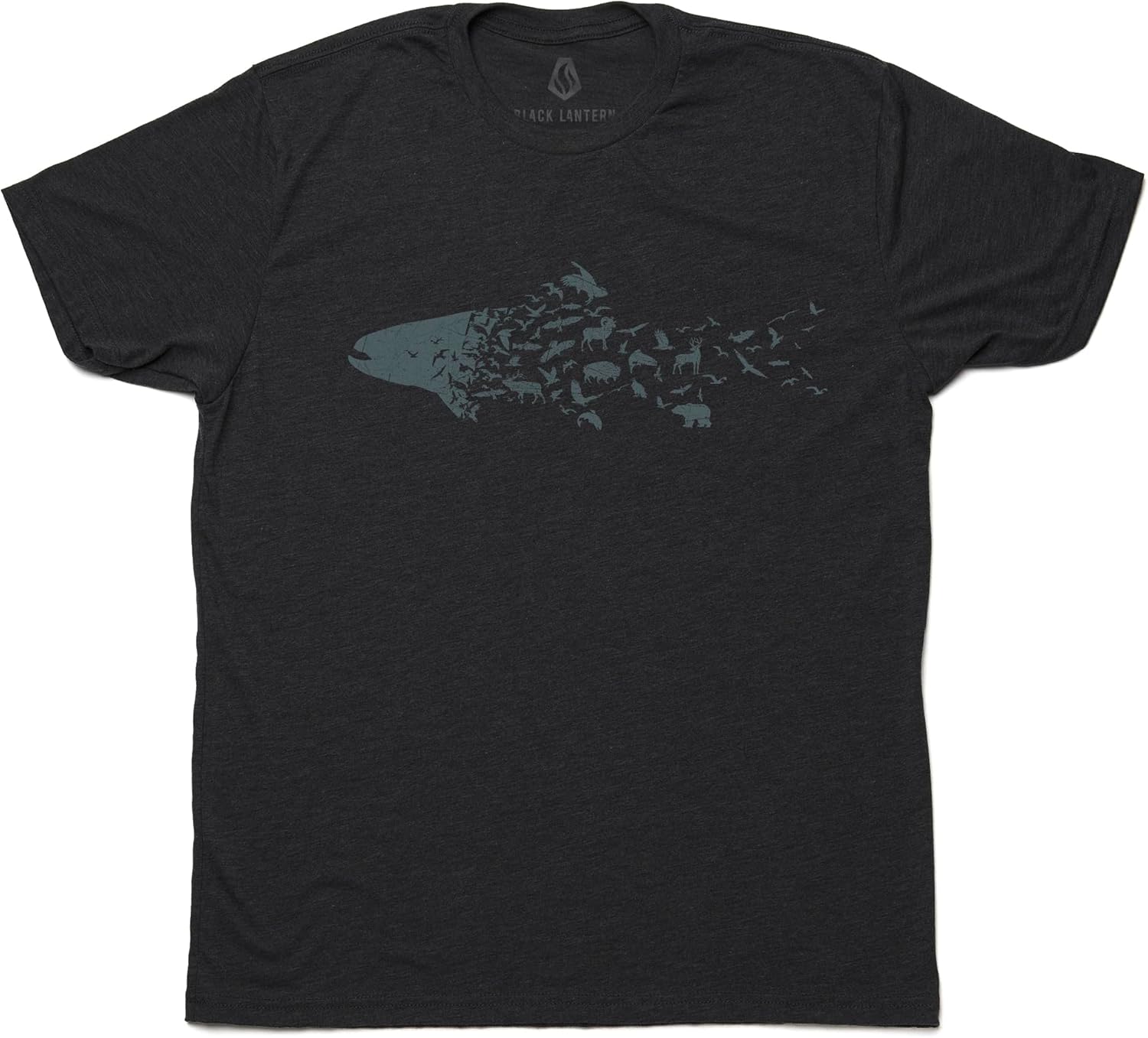 Black Lantern Graphic T-Shirt – Screen Printed Outdoor Nature Tee for Men, Casual Fit Shirt with Premium Quality Fabric - Image 3