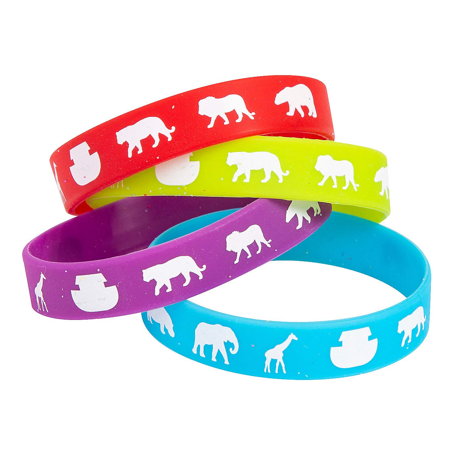 Fun Express Noah's Ark Rubber Bracelets - Jewelry - 24 Pieces