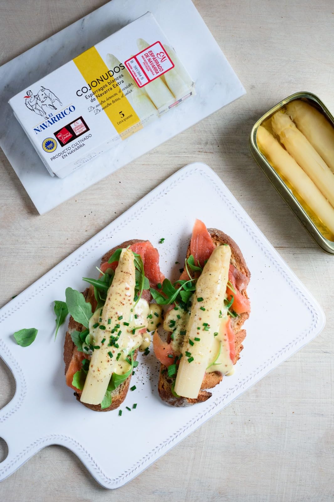 El Navarrico Asperges Blanches d'Espagne 250g | Conserve gastronomique, Sans gluten, Saveur douce, Origine Espagne, Boîte de conserve