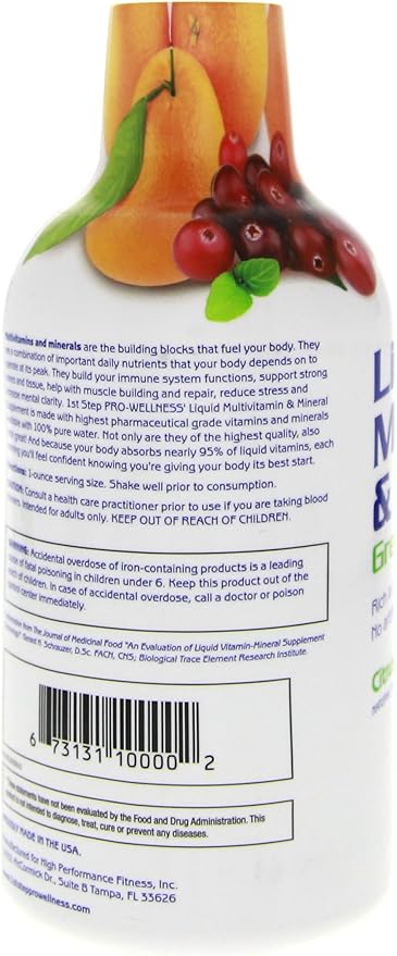 1st Step Pro-Wellness Multivitamínico y Mineral Líquido, Sabor Cítrico, 473 ml miniatura 6